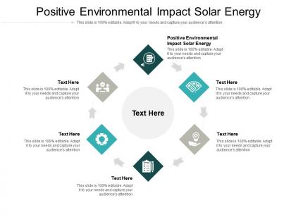 Positive environmental impact solar energy ppt powerpoint presentation file guidelines cpb
