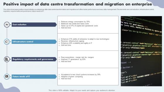 Positive Impact Of Data Centre Transformation And Migration On Enterprise