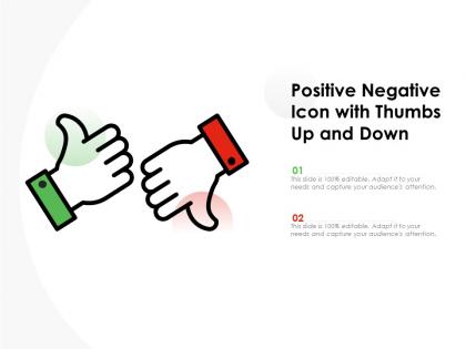 Positive negative icon with thumbs up and down