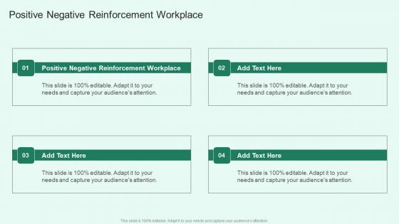Positive Negative Reinforcement Workplace In Powerpoint And Google Slides Cpb
