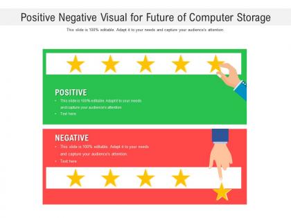 Positive negative visual for future of computer storage infographic template