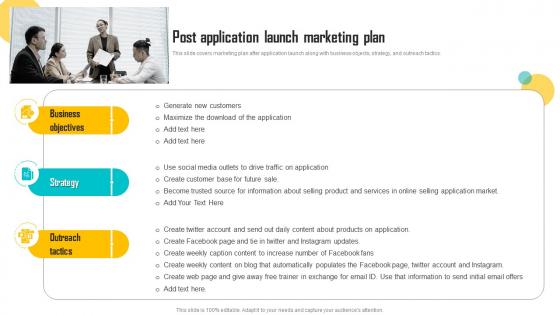 Post Application Launch Marketing Plan Mobile App Development Play Store Launch