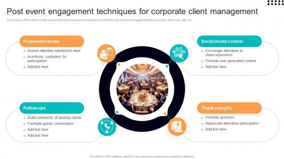 Post Event Engagement Techniques For Corporate Client Management