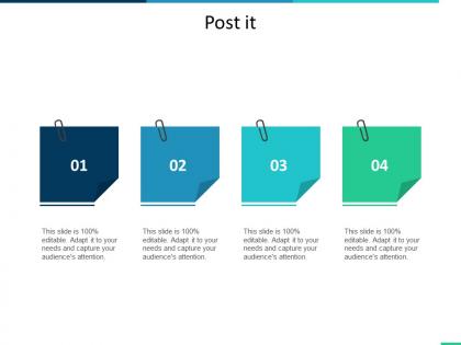 Post it education ppt summary infographic template