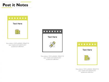 Post it notes audiences attention editable ppt powerpoint presentation background images