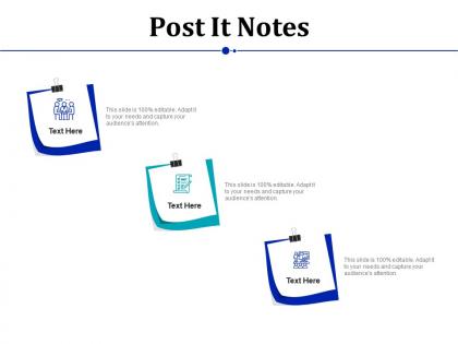 Post it notes audiences attention ppt powerpoint presentation design ideas