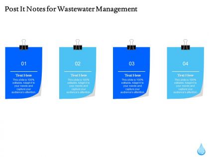 Post it notes for wastewater management ppt powerpoint presentation gallery
