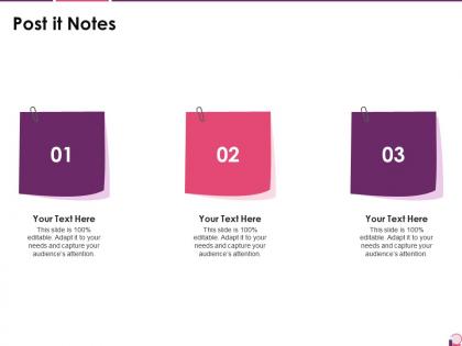 Post it notes investor pitch presentation for cosmetic brand ppt file infographics