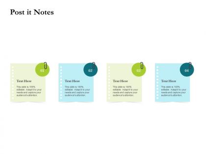 Post it notes project success metrics ppt professional example