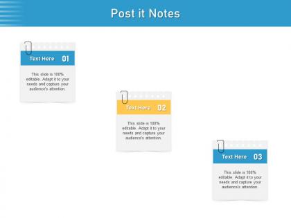 Post it notes six elements of customer centric approach ppt gallery templates