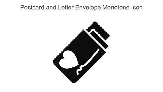 Postcard And Letter Envelope Monotone Icon In Powerpoint Pptx Png And Editable Eps Format