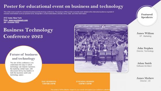 Poster For Educational Event On Business And Technology