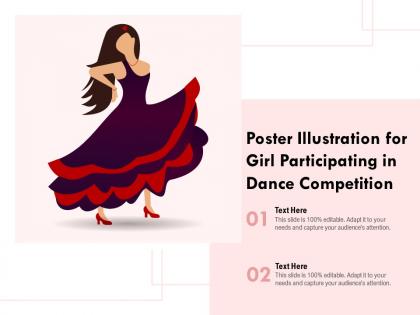 Poster illustration for girl participating in dance competition