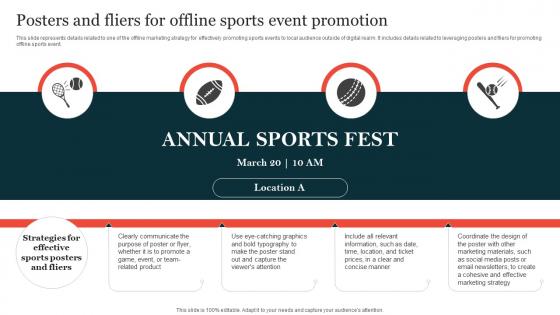 Posters And Fliers For Offline Sports Event Guide On Implementing Sports Marketing Strategy SS V