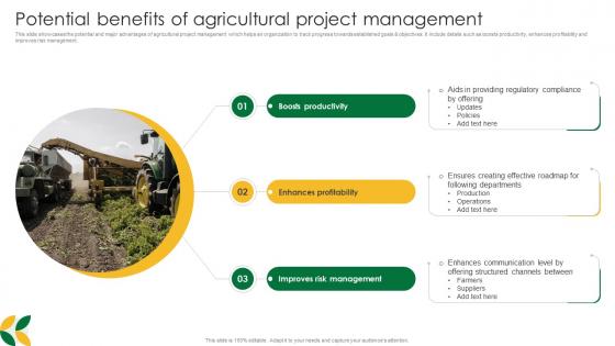 Potential Benefits Of Agricultural Project Management