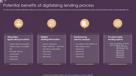 Potential Benefits Of Digitalizing Lending Process
