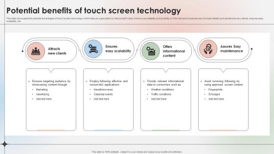 Potential Benefits Of Touch Screen Technology