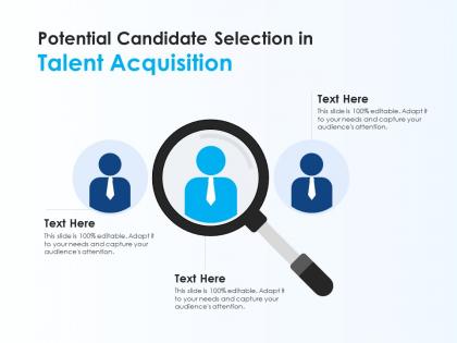 Potential candidate selection in talent acquisition