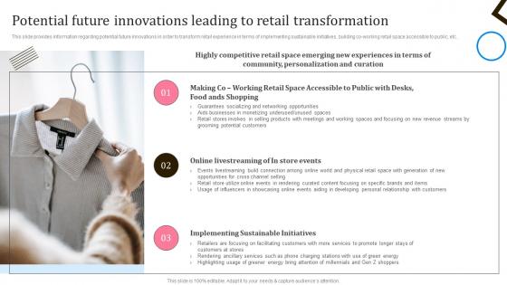 Potential Future Innovations Leading To Retail Transformation In Store Shopping Experience