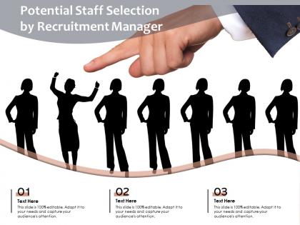 Potential staff selection by recruitment manager