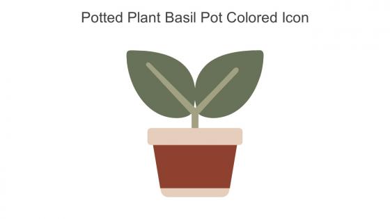 Potted Plant Basil Pot Colored Icon In Powerpoint Pptx Png And Editable Eps Format