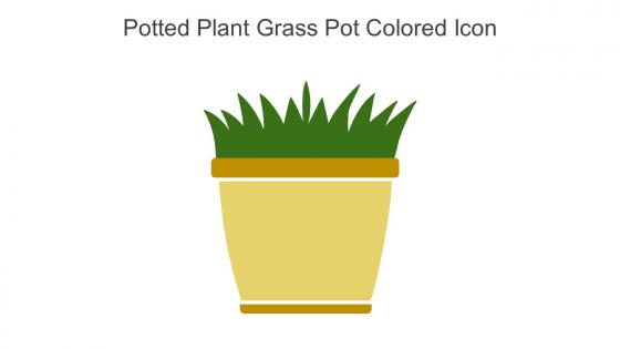 Potted Plant Grass Pot Colored Icon In Powerpoint Pptx Png And Editable Eps Format