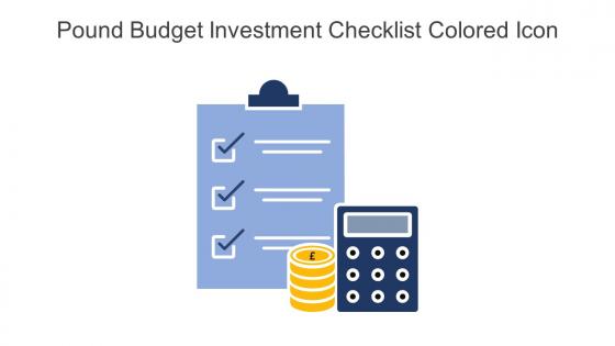 Pound Budget Investment Checklist Colored Icon In Powerpoint Pptx Png And Editable Eps Format