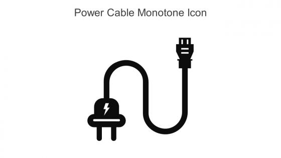 Power Cable Monotone Icon In Powerpoint Pptx Png And Editable Eps Format