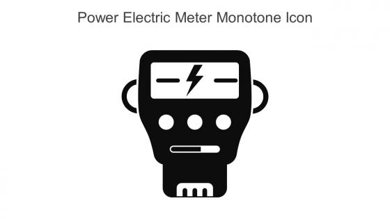 Power Electric Meter Monotone Icon In Powerpoint Pptx Png And Editable Eps Format