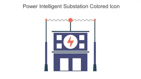 Power Intelligent Substation Colored Icon In Powerpoint Pptx Png And Editable Eps Format