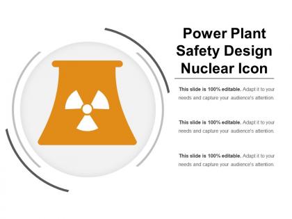 Power plant safety design nuclear icon