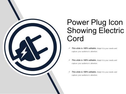 Power plug icon showing electric cord
