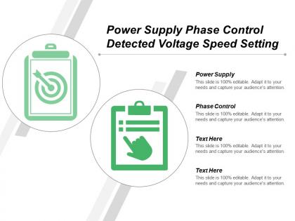 Power supply phase control detected voltage speed setting