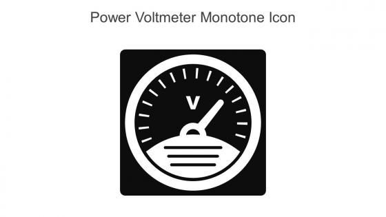 Power Voltmeter Monotone Icon In Powerpoint Pptx Png And Editable Eps Format