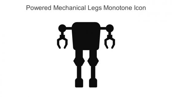 Powered Mechanical Legs Monotone Icon In Powerpoint Pptx Png And Editable Eps Format