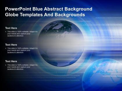Powerpoint blue abstract background globe templates and backgrounds