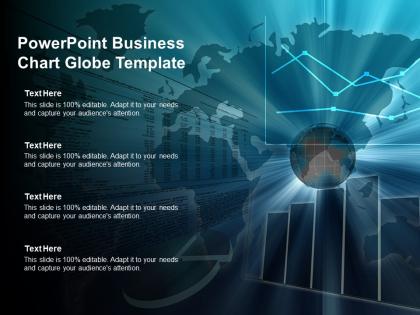 Powerpoint business chart globe template