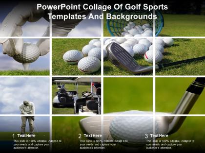 Powerpoint collage of golf sports templates and backgrounds