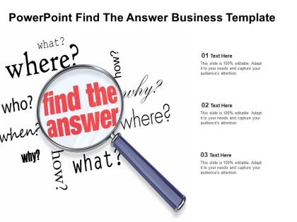 Powerpoint find the answer business template