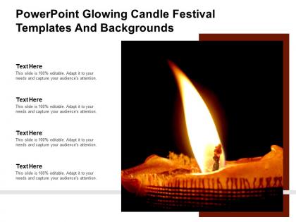 Powerpoint glowing candle festival templates and backgrounds