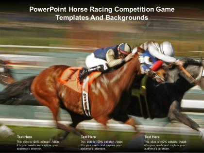 Powerpoint horse racing competition game templates and backgrounds