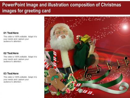 Powerpoint image and illustration composition of christmas images for greeting card