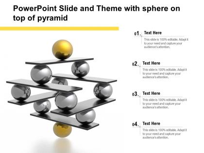 Powerpoint slide and theme with sphere on top of pyramid