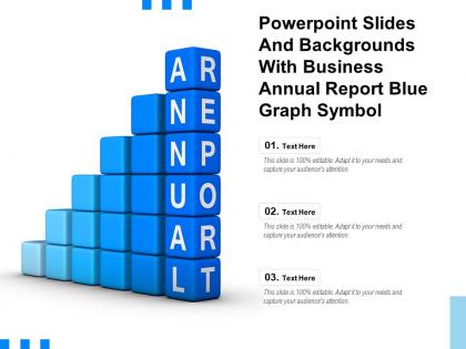 Powerpoint slides and backgrounds with business annual report blue graph symbol