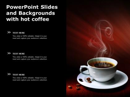 Powerpoint slides and backgrounds with hot coffee