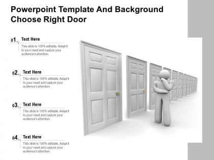 Powerpoint template and background choose right door