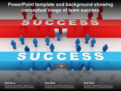 Powerpoint template and background showing conceptual image of team success