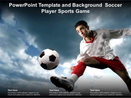 Powerpoint template and background soccer player sports game