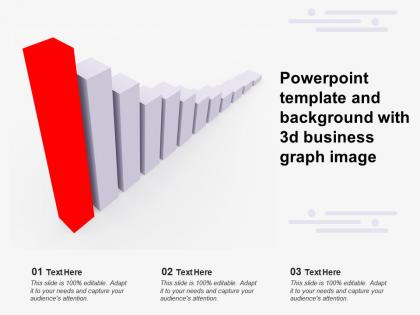 Powerpoint template and background with 3d business graph image