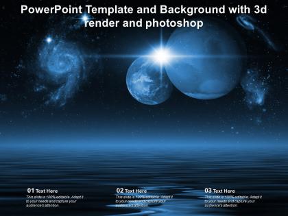 Powerpoint template and background with 3d render and photoshop